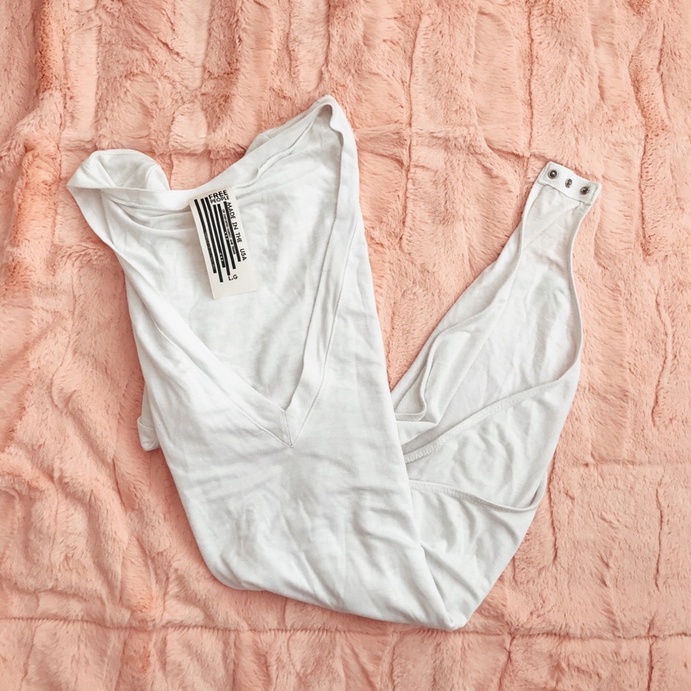 white free people body suit